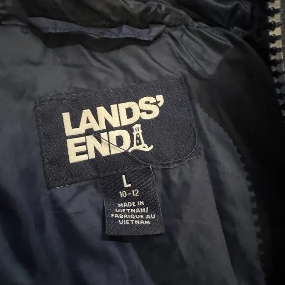 Lands End lightweight puff jacket for girls - Picture 3 of 5